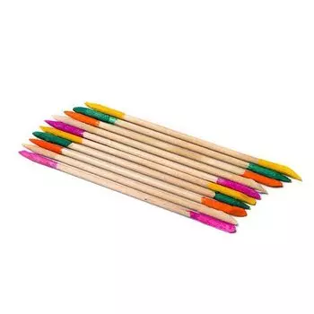 TNL, Палочки деревянные с абразивным наконечником, 14 см, 10 шт