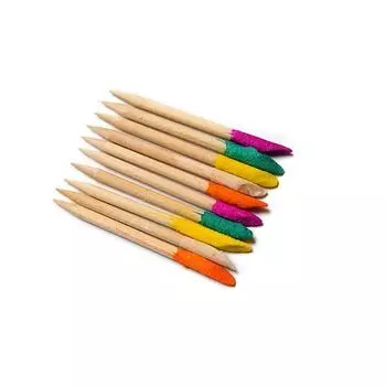 TNL, Палочки деревянные с абразивным наконечником, 6,5 см, 10 шт