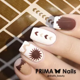трафарет для дизайна ногтей primanails, ацтеки и майя 2