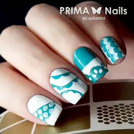 трафарет для дизайна ногтей primanails, кружева