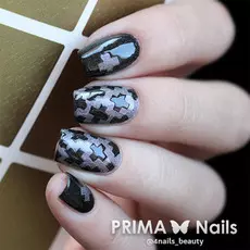 трафарет для дизайна ногтей primanails, принт крестики