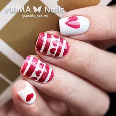 трафарет для дизайна ногтей primanails, сердечки