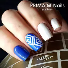 трафарет для дизайна ногтей primanails, спирали квадрат
