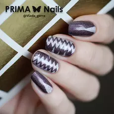 трафарет для дизайна ногтей primanails, зигзаги