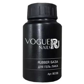 Vogue Nails, База Rubber Base, без кисточки, 30 мл ПРОЗРАЧНАЯ