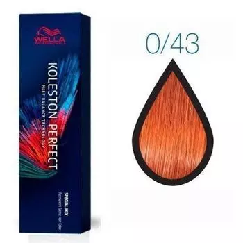 Wella KOLESTON PERFECT 0/43 красный золотистый 60мл (Стойкая крем-краска)