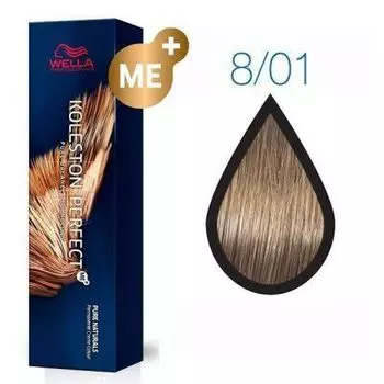 Wella KOLESTON PERFECT 8/01 миндаль 60мл (Стойкая крем-краска)