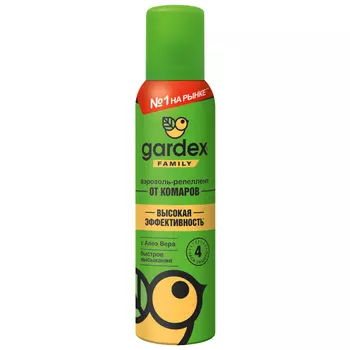 аэрозоль GARDEX Family от комаров с алое 150мл