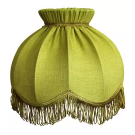 абажур для настольных светильников Ретро лён зелень