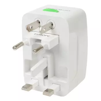 адаптер сетевой DUWI портативный с инд. 10A 100-250В белый