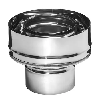 переходник для соединения одностенного дымохода к дымоходу с изоляцией Ф115/200мм AISI 430