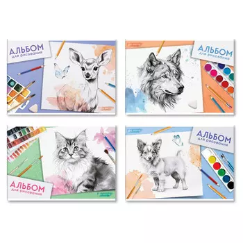 альбом для рисования BG Хобби 24л А4 100 г/кв.м на скрепке