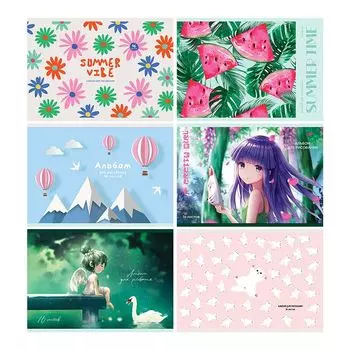 альбом для рисования BG Mix Девочки 16л А5 100 г/кв.м на скрепке