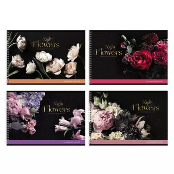 альбом для рисования BG Night flowers 40л А4