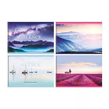 альбом для рисования BG Silence 20л А4 100 г/кв.м на гребне