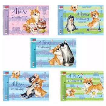 альбом для рисования Корги 24л А4 в асс-те