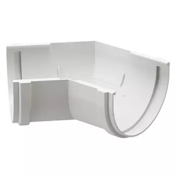 элемент угловой для желоба DOCKE Premium d120мм 135град пломбир ПВХ