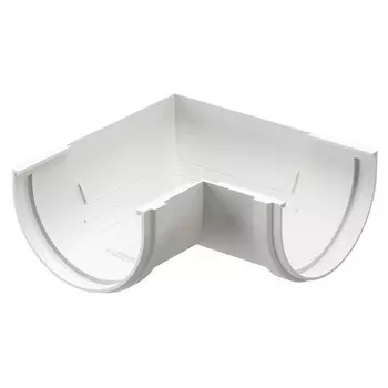 элемент угловой для желоба DOCKE Premium d120мм 90град пломбир ПВХ