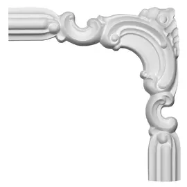 элемент угловой ЕВРОПЛАСТ 215х218х20мм белый, арт.Т.1.52.297