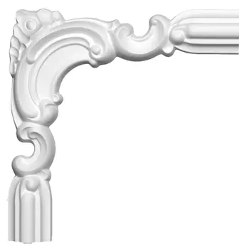 элемент угловой ЕВРОПЛАСТ 215х218х20мм белый, арт.Т.1.52.298