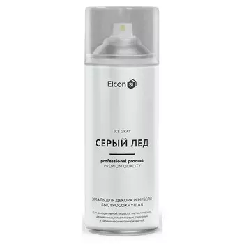 эмаль аэрозольная ELCON для декора 520мл серый лед, арт.00-00462263