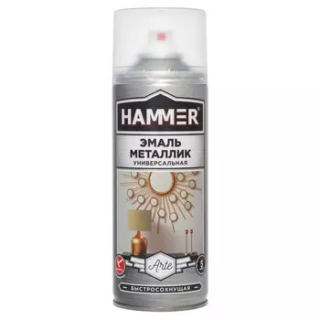 эмаль аэрозольная HAMMER металлик медь 520мл, арт.344298