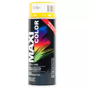 эмаль аэрозольная MAXI COLOR 400мл желтая, арт.1021MX