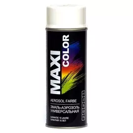эмаль аэрозольная MAXI COLOR глянцевая 400мл белая, арт.9010MX