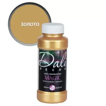 эмаль акриловая DALI DECOR Magic декоративная 0,25л перламутровая золото, арт.20524