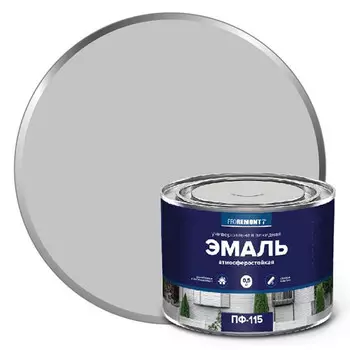 эмаль алкидная ПФ-115 PROREMONTT серая 0,5кг, арт.0006668