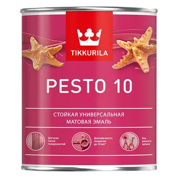 эмаль алкидная TIKKURILA Pesto 10 база С 0,9л бесцветная, арт.700001167