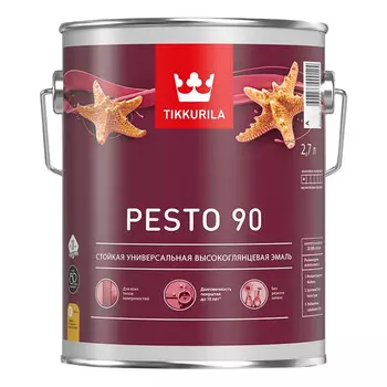 эмаль алкидная TIKKURILA Pesto 90 база A 2,7л белая, арт.700001077