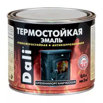 эмаль DALI термостойкая 0,4л черная, арт.80206