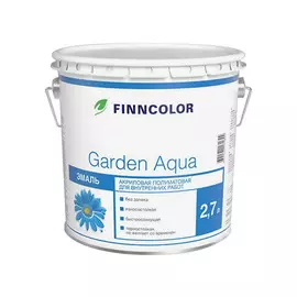 эмаль FINNCOLOR Garden Aqua А акриловая полумат 2,7л белая, арт.700006479