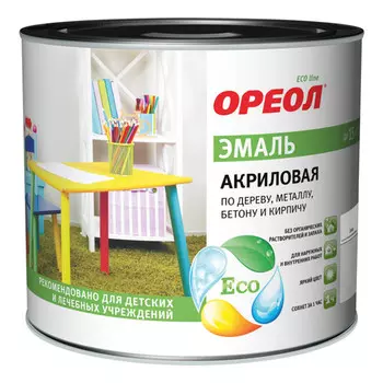 эмаль ОРЕОЛ акриловая глянцевая слоновая кость 1,9 кг, арт.78183
