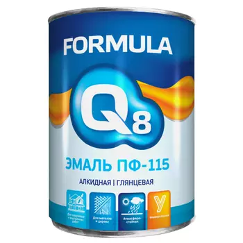 эмаль ПФ-115 Formula Q8 желтая 0,9кг, арт.ЭК000127364