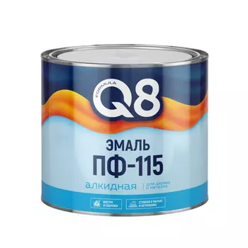 эмаль Q8 Formula ПФ-115 1,8кг черная, арт.ЭК000147800