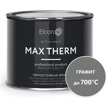 эмаль термостойкая ELCON для печей 400г графитовая, арт.00-00002910