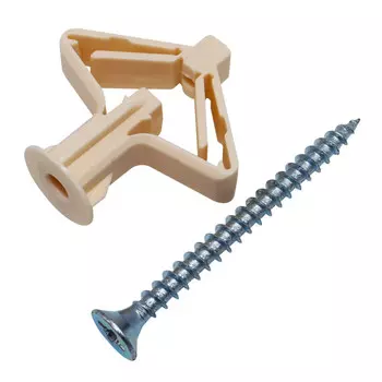 анкер для гипсокартона ПАРТНЕР Pola 10х50мм нейлоновый с шурупом 10шт