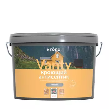 антисептик кроющий KRONA дымчатый 9 л, арт.66320568
