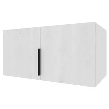 антресоль низкая 2 двери Катрин 450x900x509мм ЛДСП дуб харбор белый