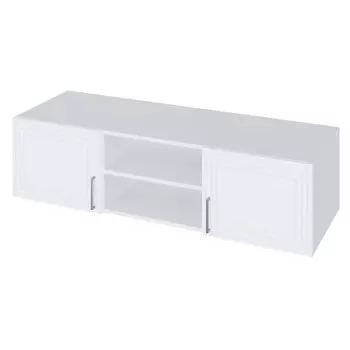 антресоль низкая Trisha Base 352x1400x400мм МДФ/ЛДСП белый мат/белый шагрень