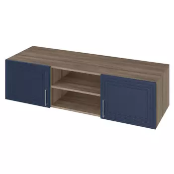 антресоль низкая Trisha Base 352x1400x400мм МДФ/ЛДСП глубокий синий/дуб чанкли