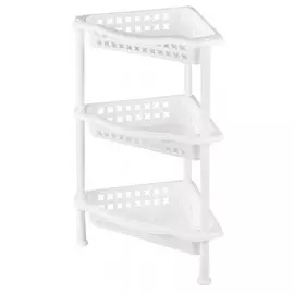 этажерка 3-х секционная 42,5х27х60см угловая пластик