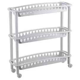 этажерка БЫТПЛАСТ Джулия 3 секции узкая пластик