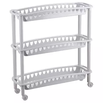 этажерка БЫТПЛАСТ Джулия 3 секции узкая пластик