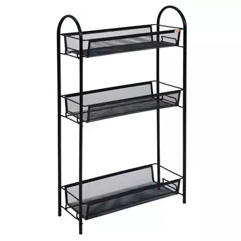 этажерка Ладья 430х170х755мм 3 полки черная