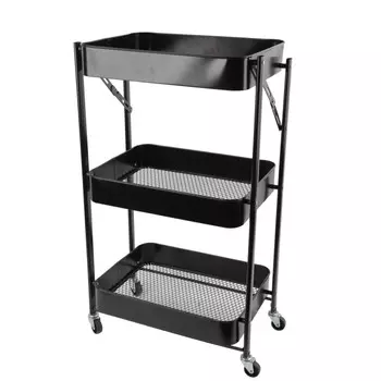 этажерка TODELIA Neto 410х290х780мм 3 полки металл черная