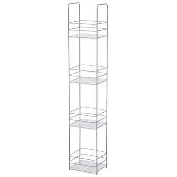 этажерка VANSTORE 4-х ярусный хром с белыми полками