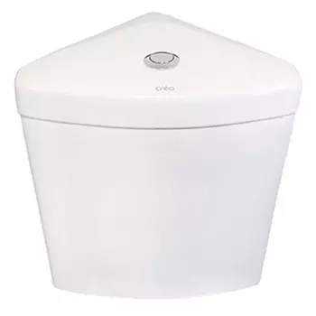 бачок для унитаза CREO CERAMIQUE PROJECT PR1003C угловой одинарный слив белый